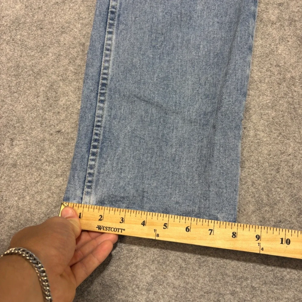 Wrangler Rugged Wear Mens Light Wash Straight Leg Denim Jeans 36x31